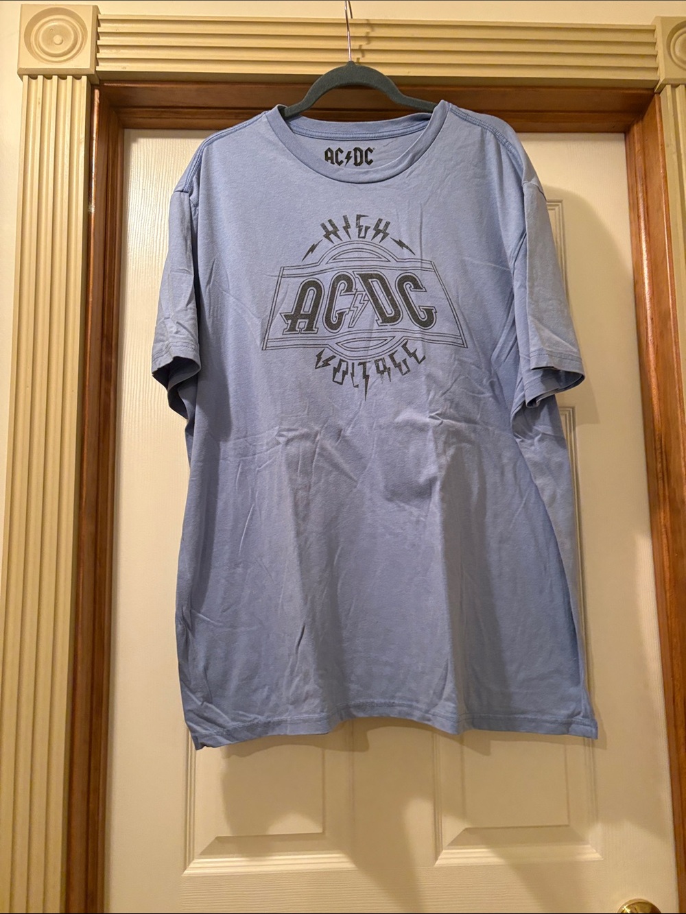 AC/DC Blue 'High Voltage' Graphic Short Sleeve Tee